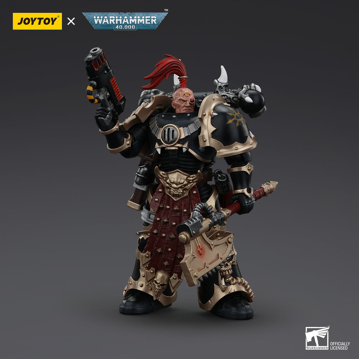 Warhammer Collectibles: 1/18 Scale Chaos Space Marines Black Legion Chosen with Plasma Pistol
