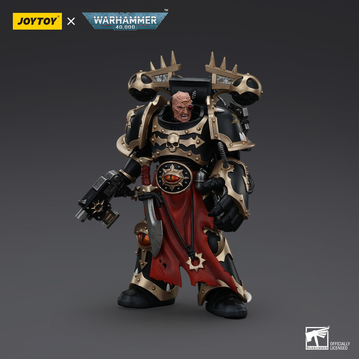 Warhammer Collectibles: 1/18 Scale Chaos Space Marines Black Legion Chosen with Bolt Pistol