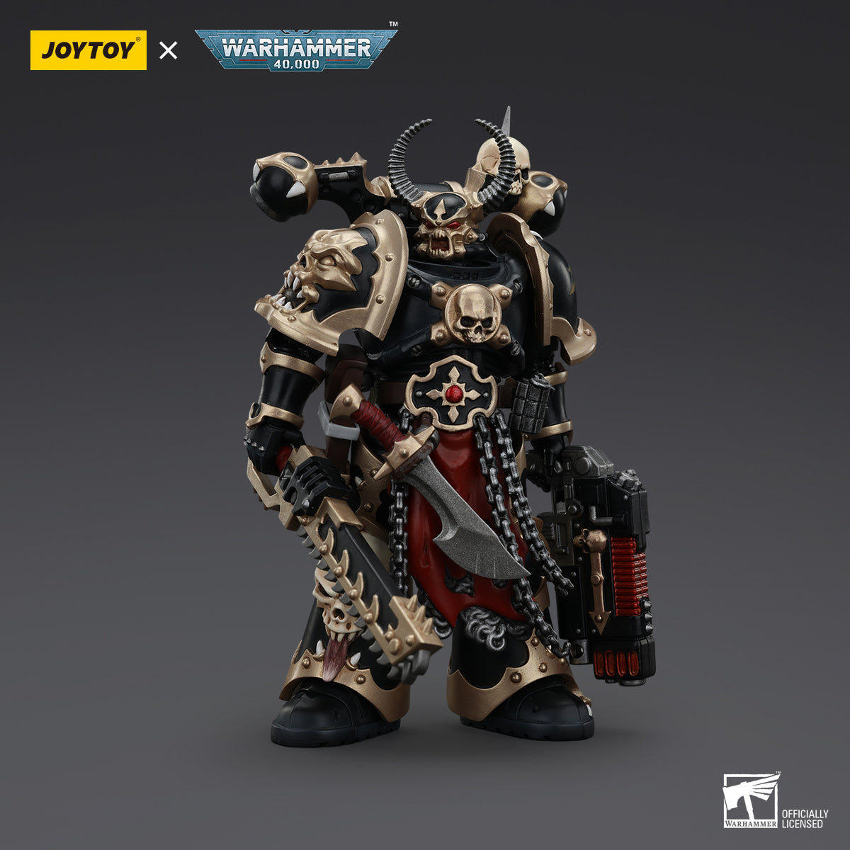 Warhammer Collectibles: 1/18 Scale Chaos Space Marines Black Legion Chosen with Combi-melta