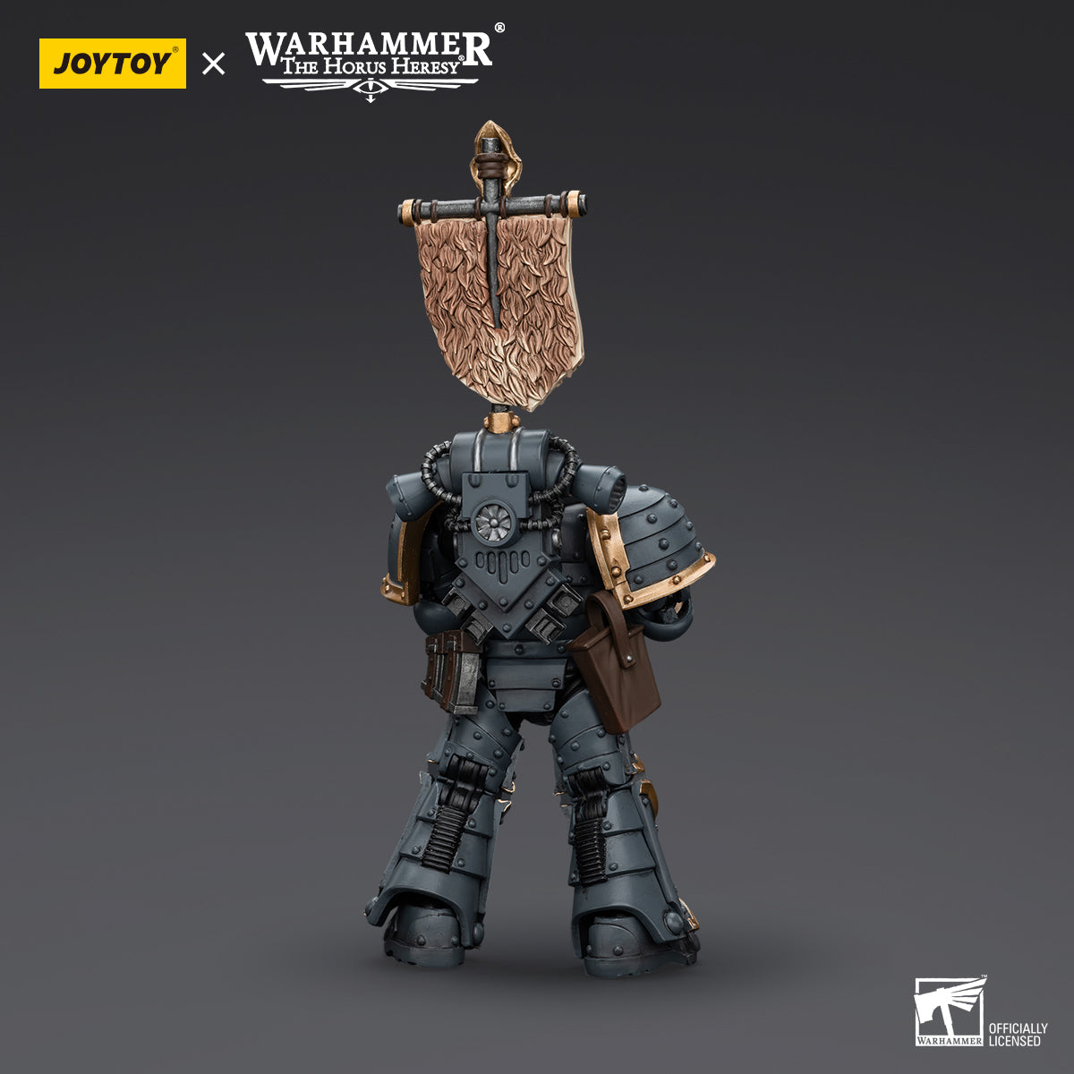 Warhammer Collectibles: 1/18 Scale Space Wolves Grey Slayer Pack Grey Slayer With Legion Vexilla