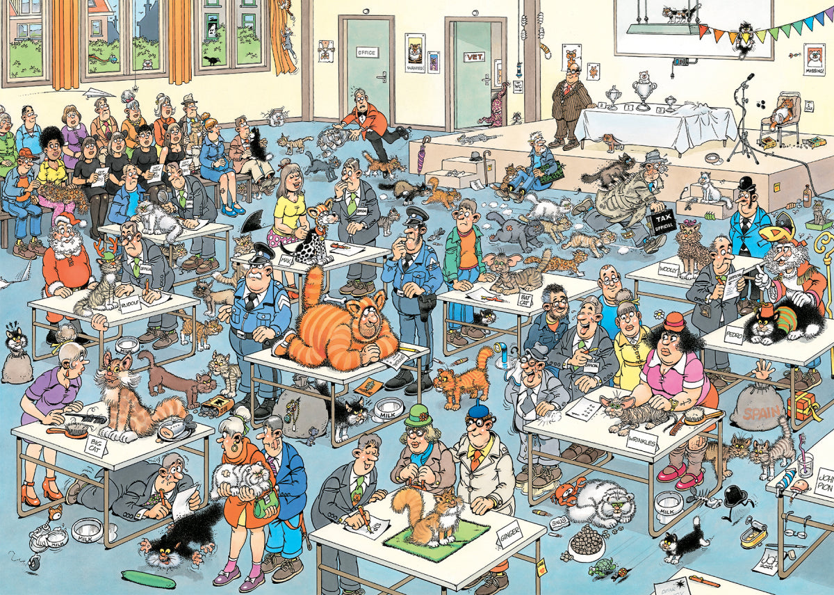 Puzzle - Jumbo Jan van Haasteren - The Cat Pageantry 1000Pc (Square Box)