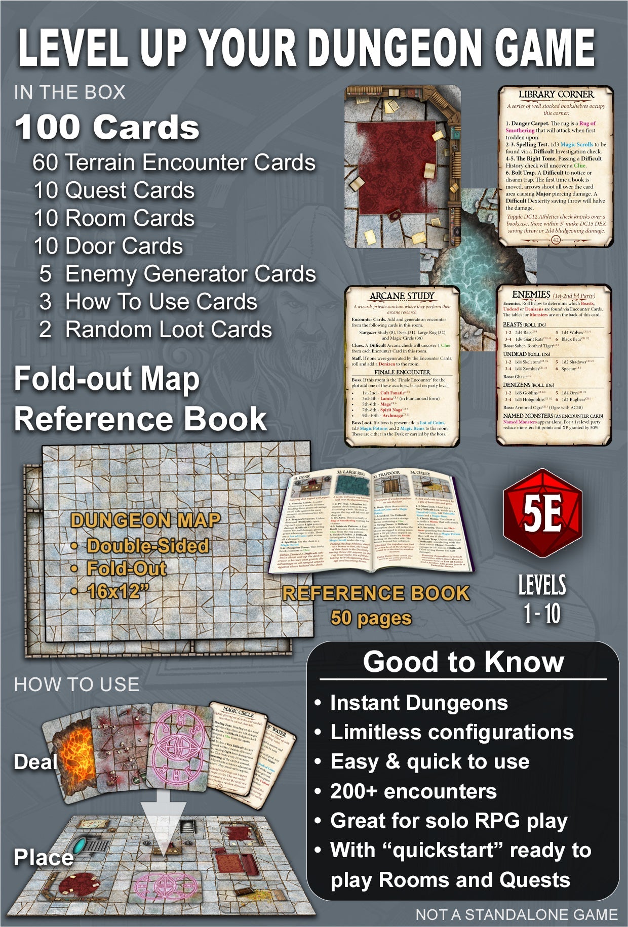 Dungeon Designers Deck Deal Your Own Dungeon