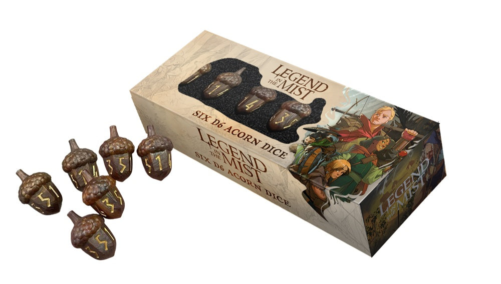 Fanroll: Legend in the Mist Resin Acorn Dice Set: 6 d6