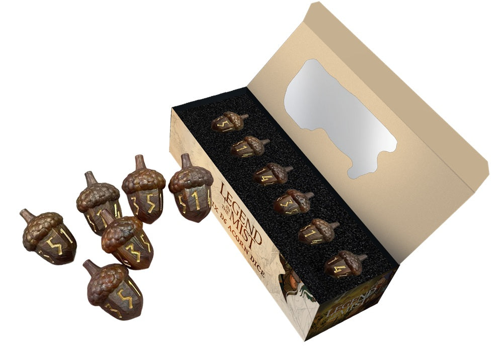 Fanroll: Legend in the Mist Resin Acorn Dice Set: 6 d6
