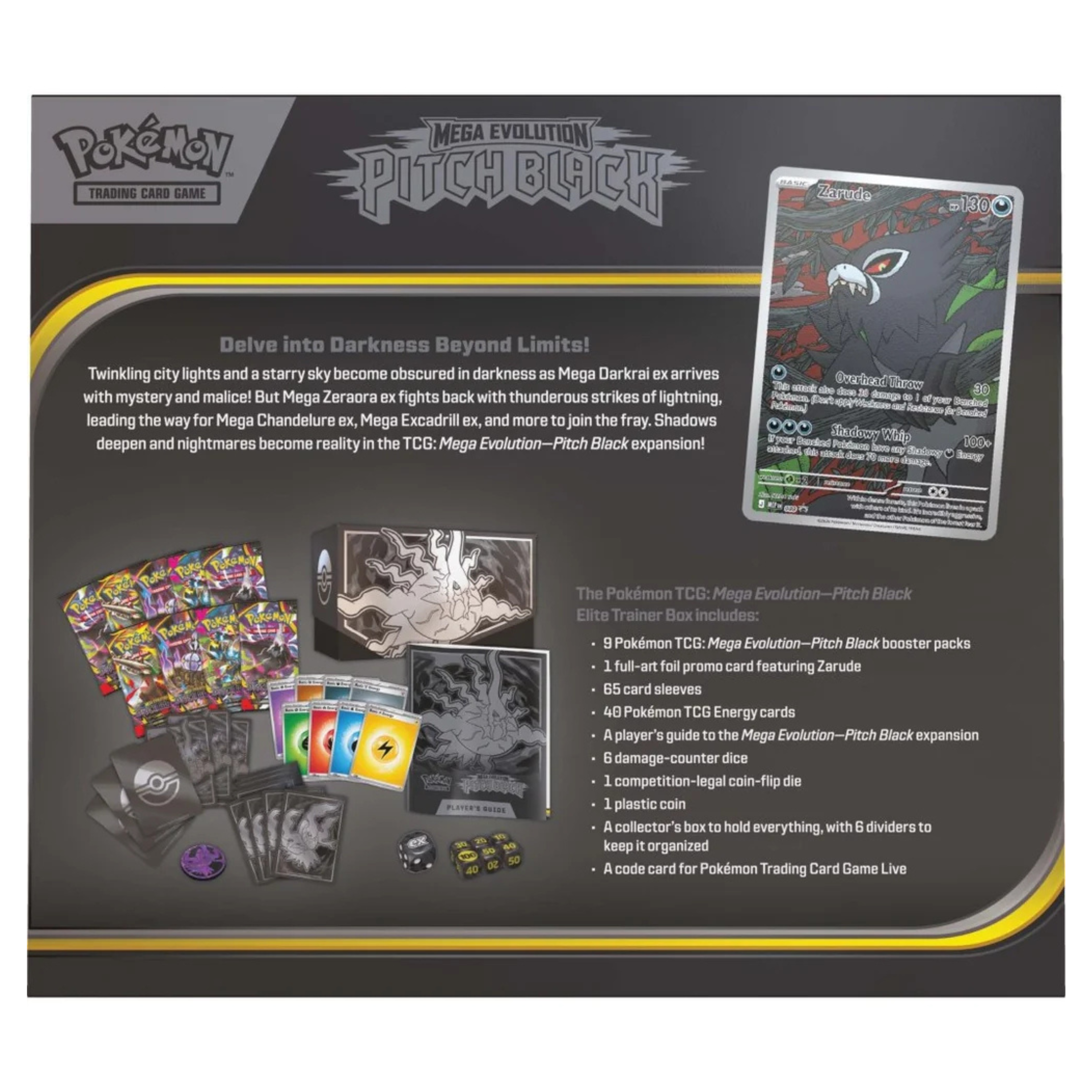 Pokémon TCG: Mega Evolutions Pitch Black Elite Trainer Box (ETB)