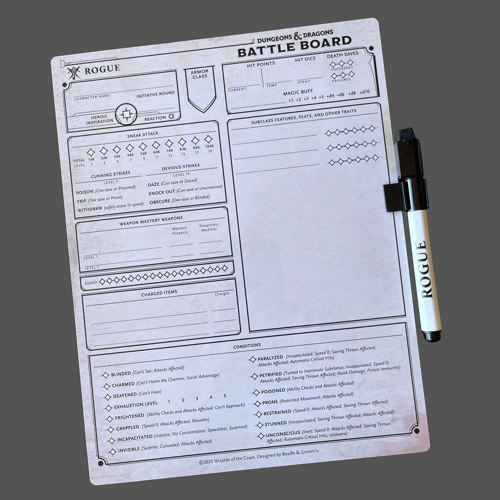 Beadle & Grimm's D&D Battle Board: Rogue