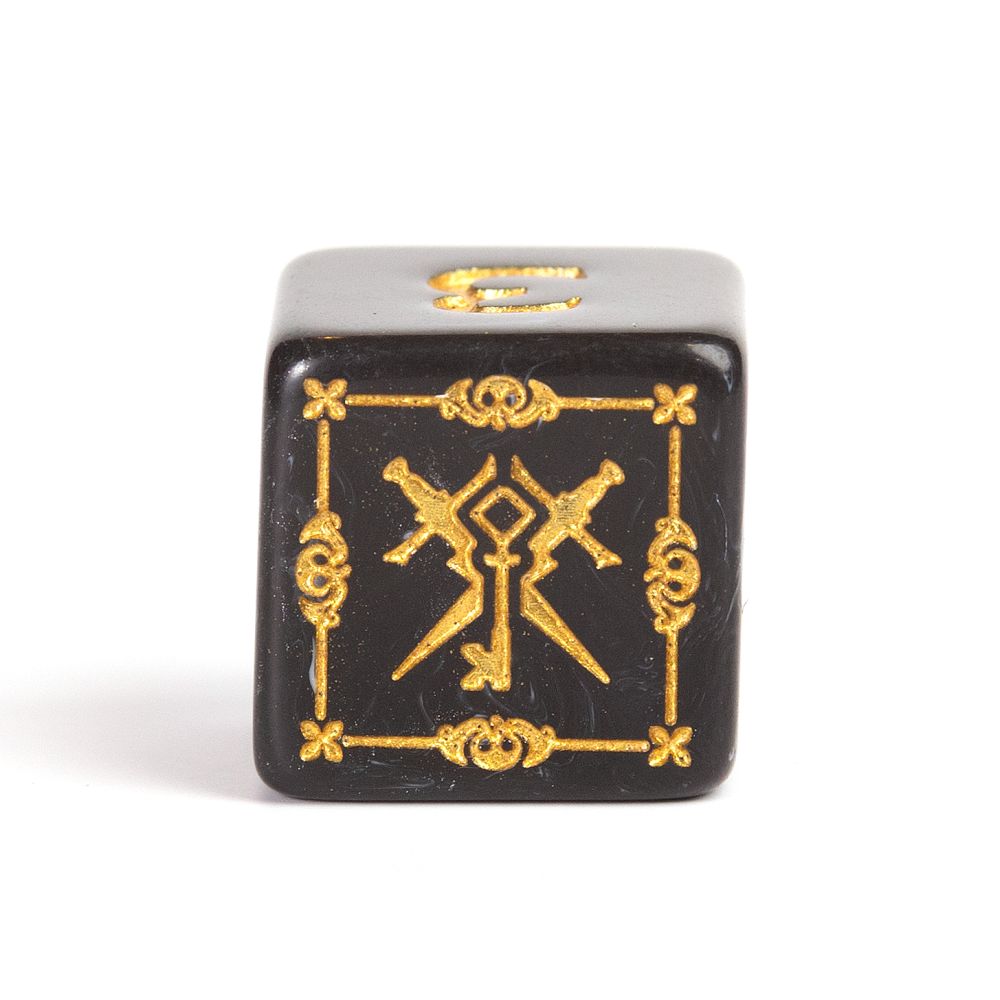 Sirius Dice - D&D Adventure Dice - Rogue - Black