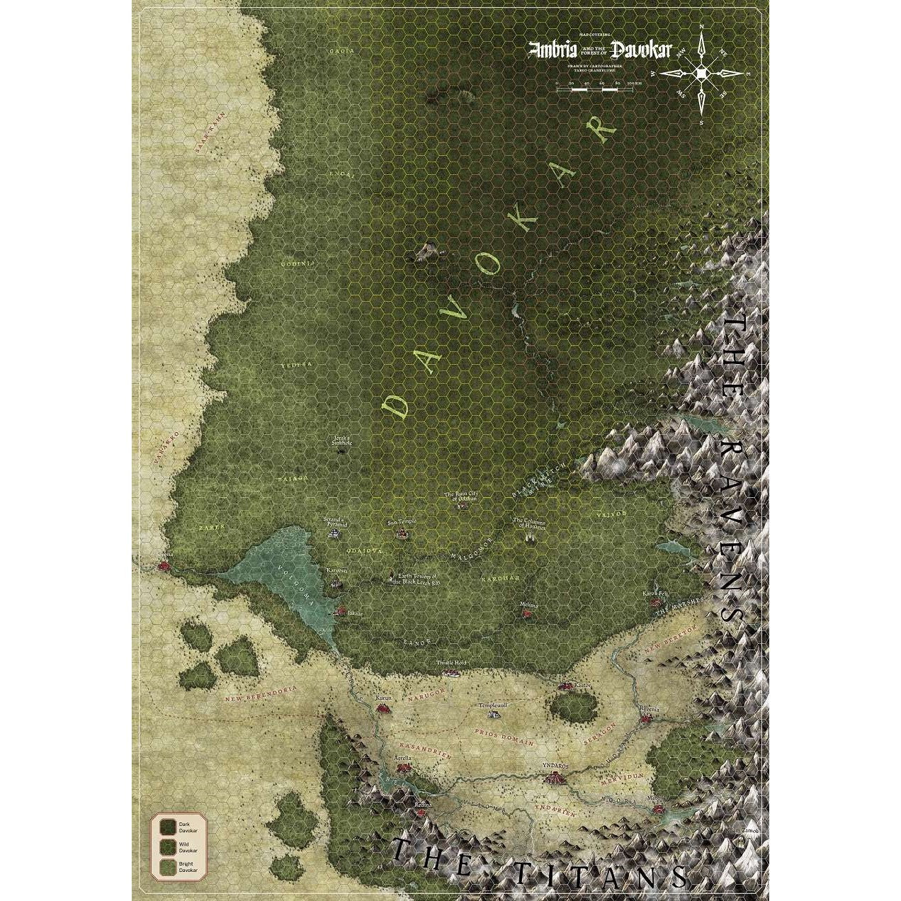 Symbar and Davokar Hex Map (RPG Accessory)