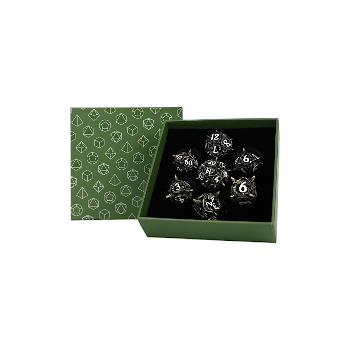 LPG Dice Xeno Hollow Dice Set Tarnished Gold