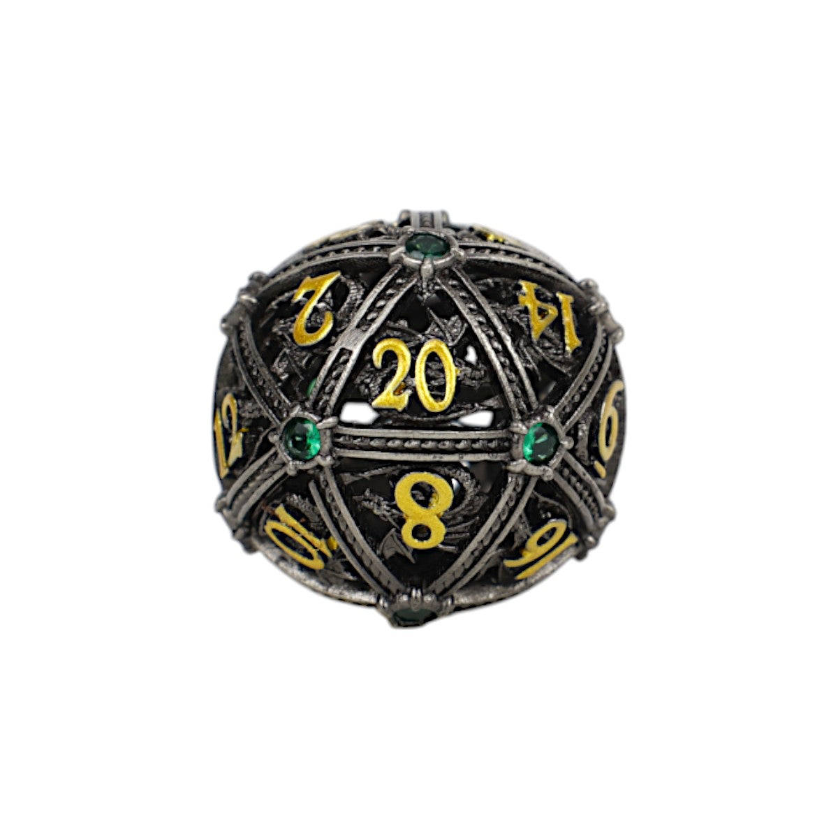 LPG Dice Hoard Guardian Dice Set Steel/Green