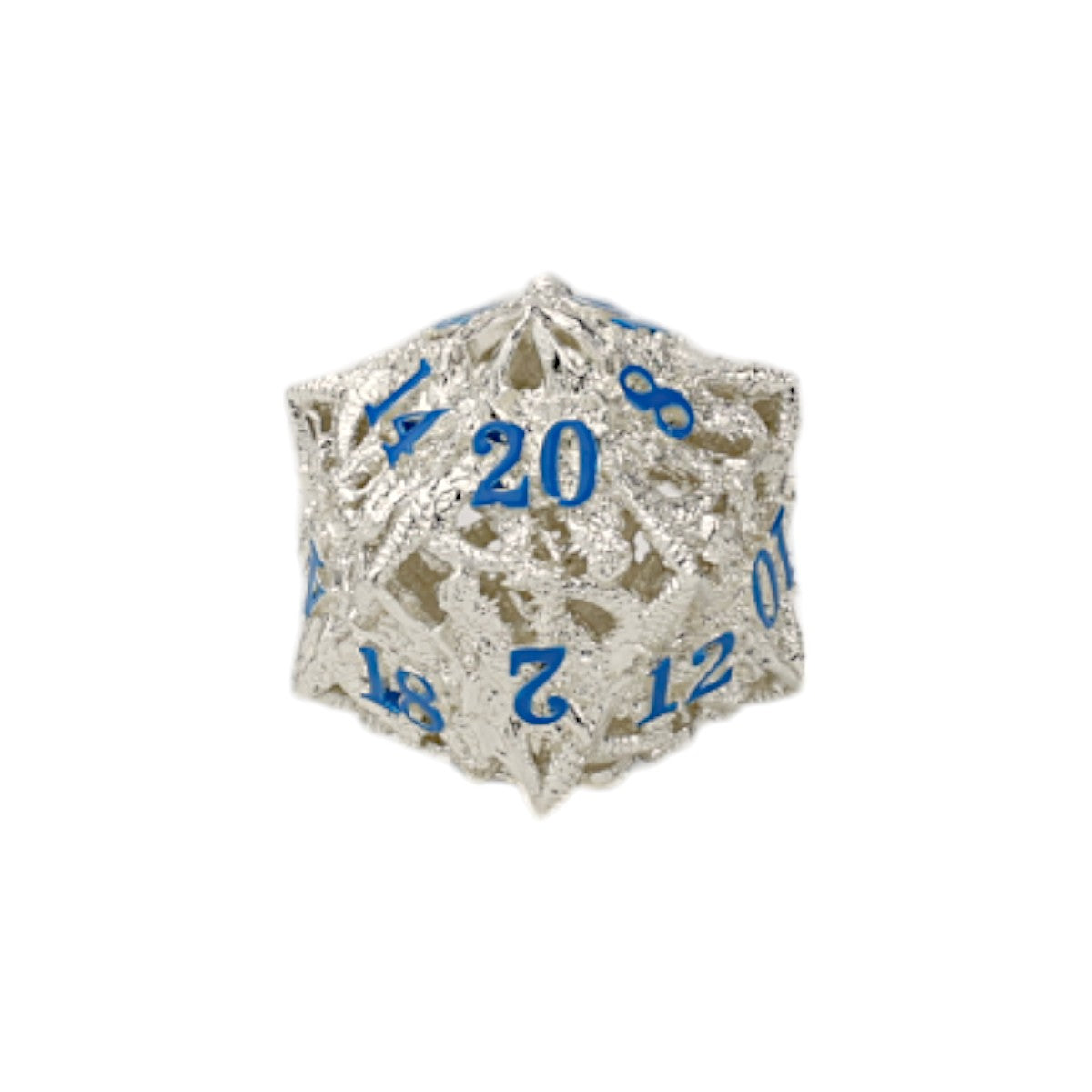 LPG Dice Dragon Rage Dice Set Steel/Blue