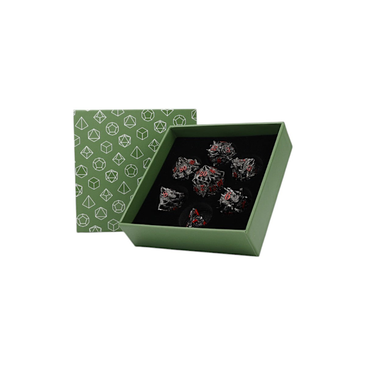 LPG Dice Dragon Rage Dice Set Black/Red