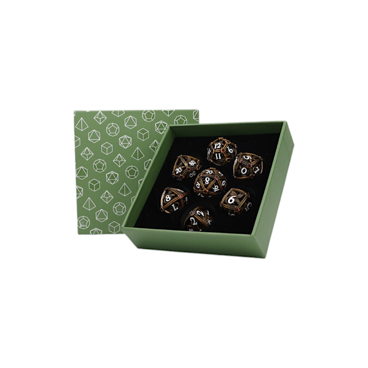 LPG Dice Hoard Guardian Dice Set Ancient Bronze/Red