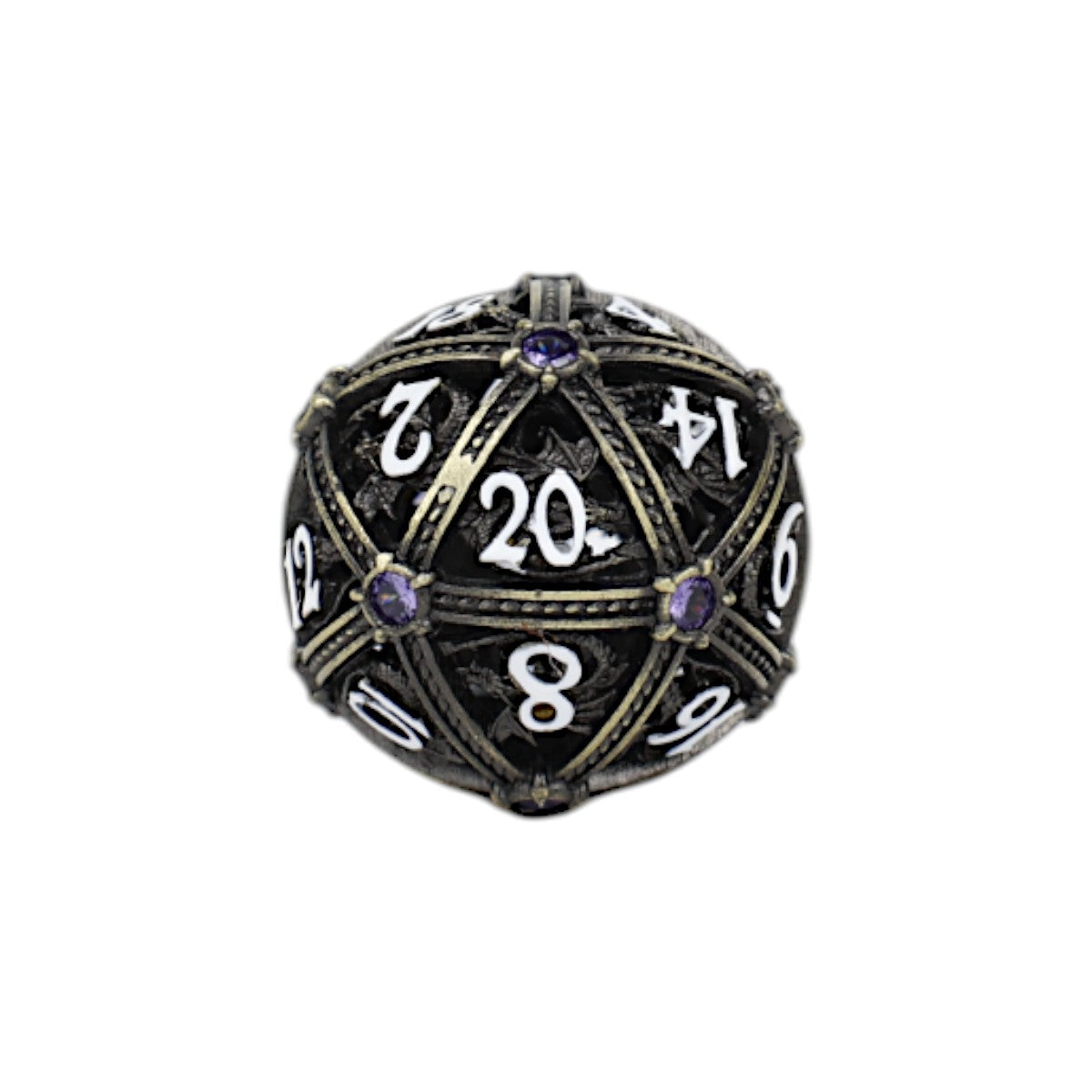 LPG Dice Hoard Guardian Dice Set Tarnished Gold/Purple