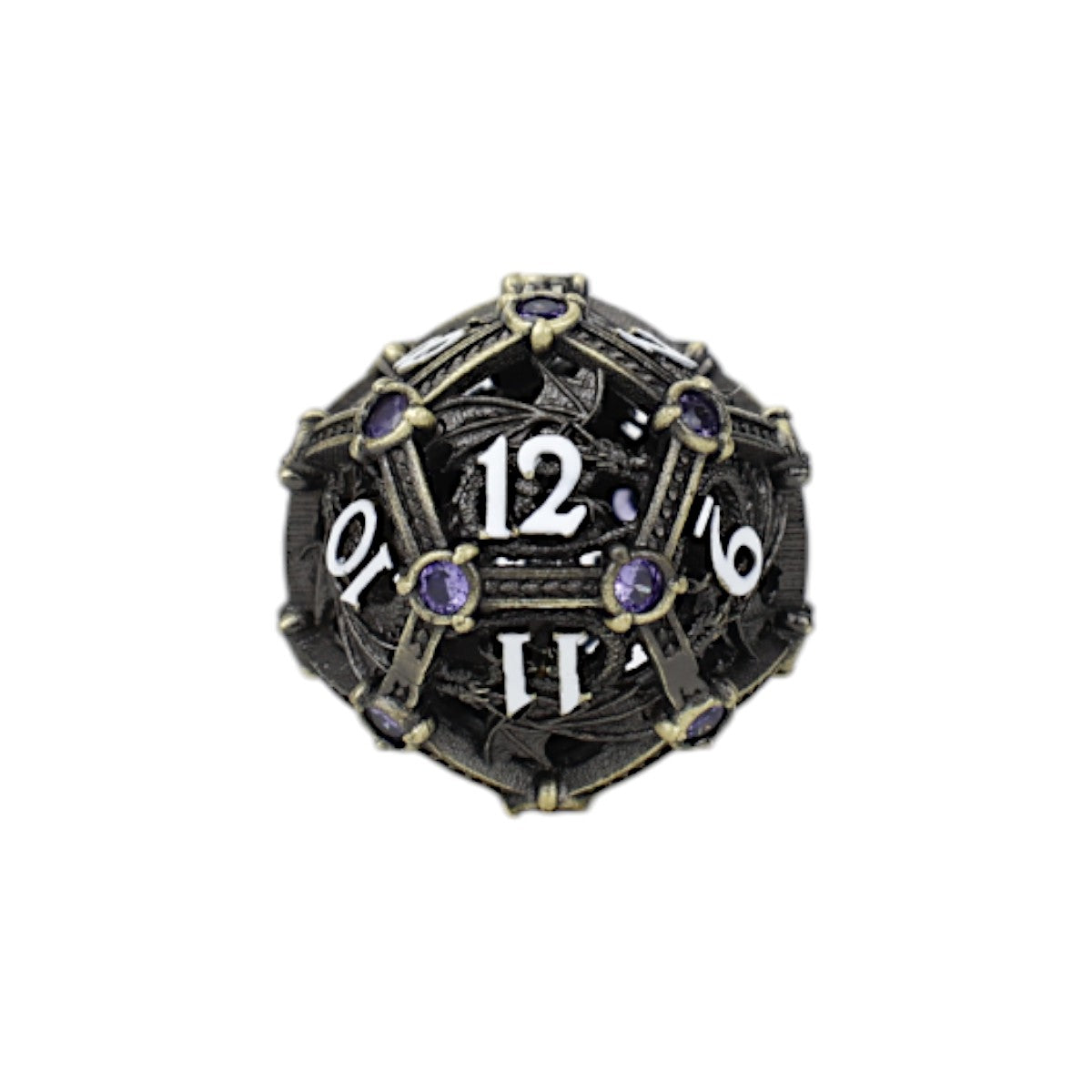 LPG Dice Hoard Guardian Dice Set Tarnished Gold/Purple