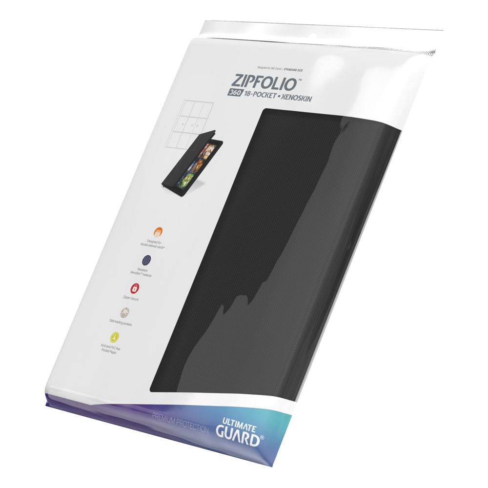 Ultimate Guard: Portfolio – 18-Pocket XenoSkin ZipFolio 360 – Black