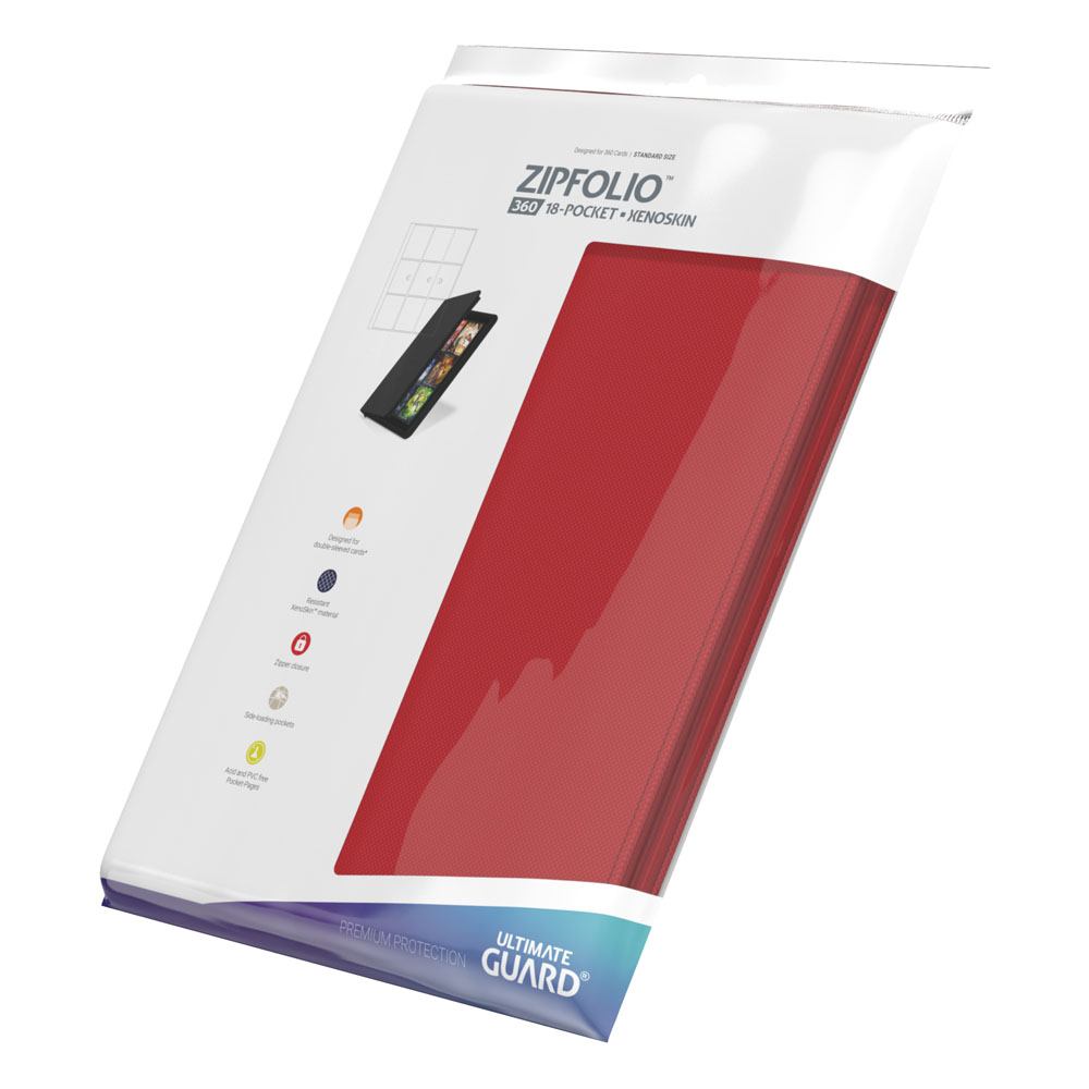 Ultimate Guard: Portfolio – 18-Pocket XenoSkin ZipFolio 360 – Red