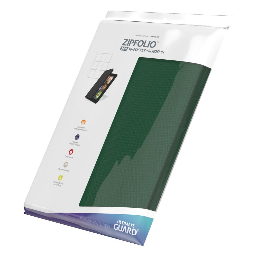 Ultimate Guard: Portfolio – 18-Pocket XenoSkin ZipFolio 360 – Green