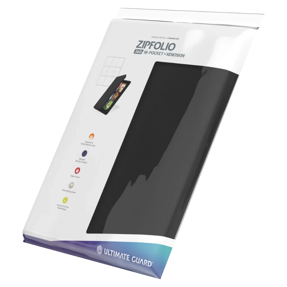 Ultimate Guard ZipFolio 360 18-Pocket XenoSkin Binder – Black