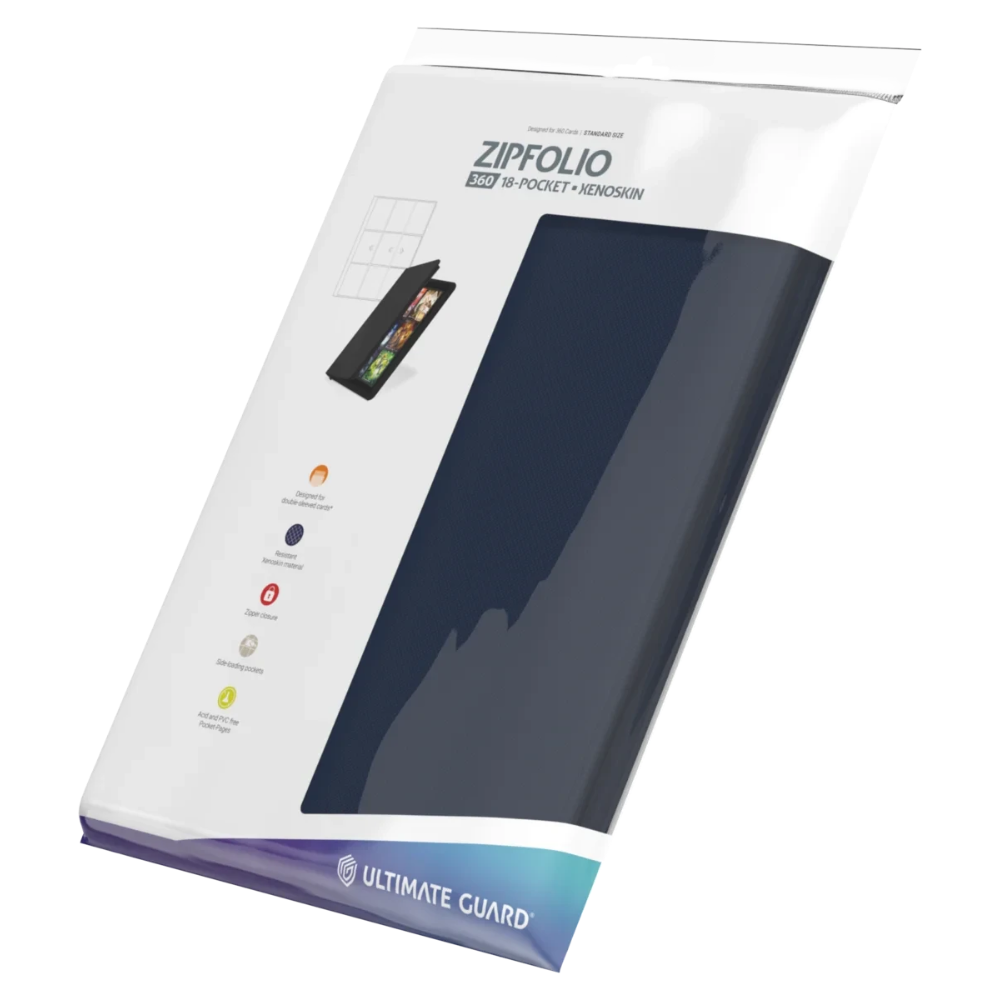 Ultimate Guard ZipFolio 360 18-Pocket XenoSkin Binder – Blue