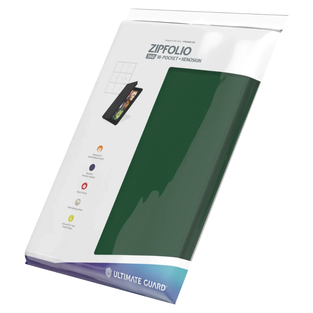 Ultimate Guard ZipFolio 360 18-Pocket XenoSkin Binder – Green
