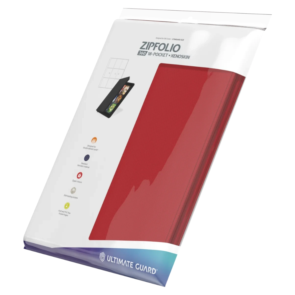 Ultimate Guard ZipFolio 360 18-Pocket XenoSkin Binder – Red