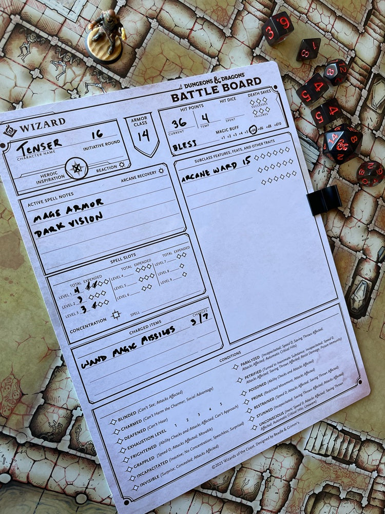 Beadle & Grimm's D&D Battle Board: Wizard
