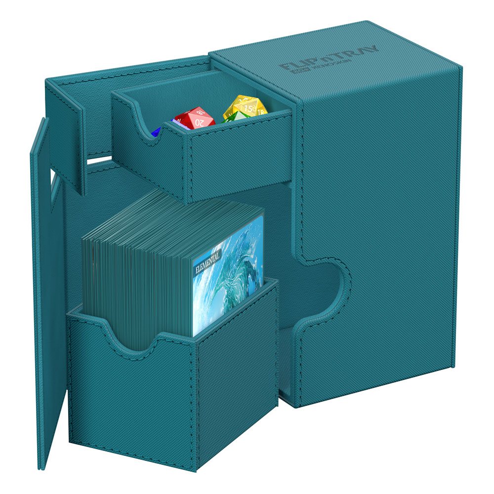 Ultimate Guard: Deck Box – XenoSkin Monocolor Flip'n'Tray 80+ – Petrol