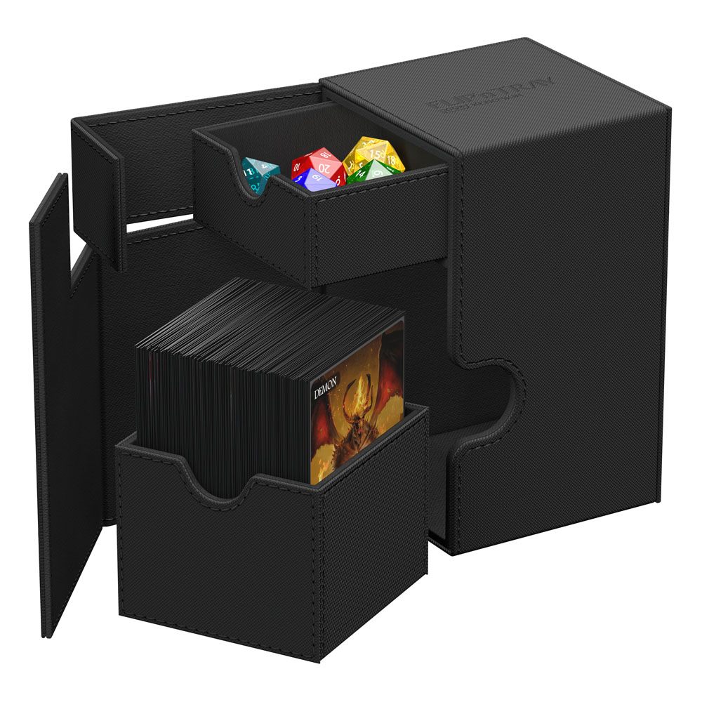 Ultimate Guard: Deck Box – XenoSkin Monocolor Flip'n'Tray 100+ – Black
