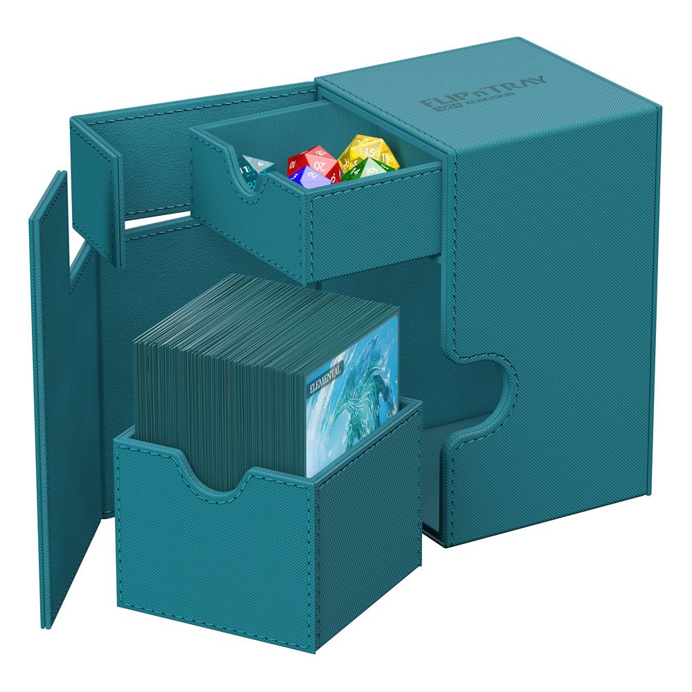 Ultimate Guard: Deck Box – XenoSkin Monocolor Flip'n'Tray 100+ – Petrol