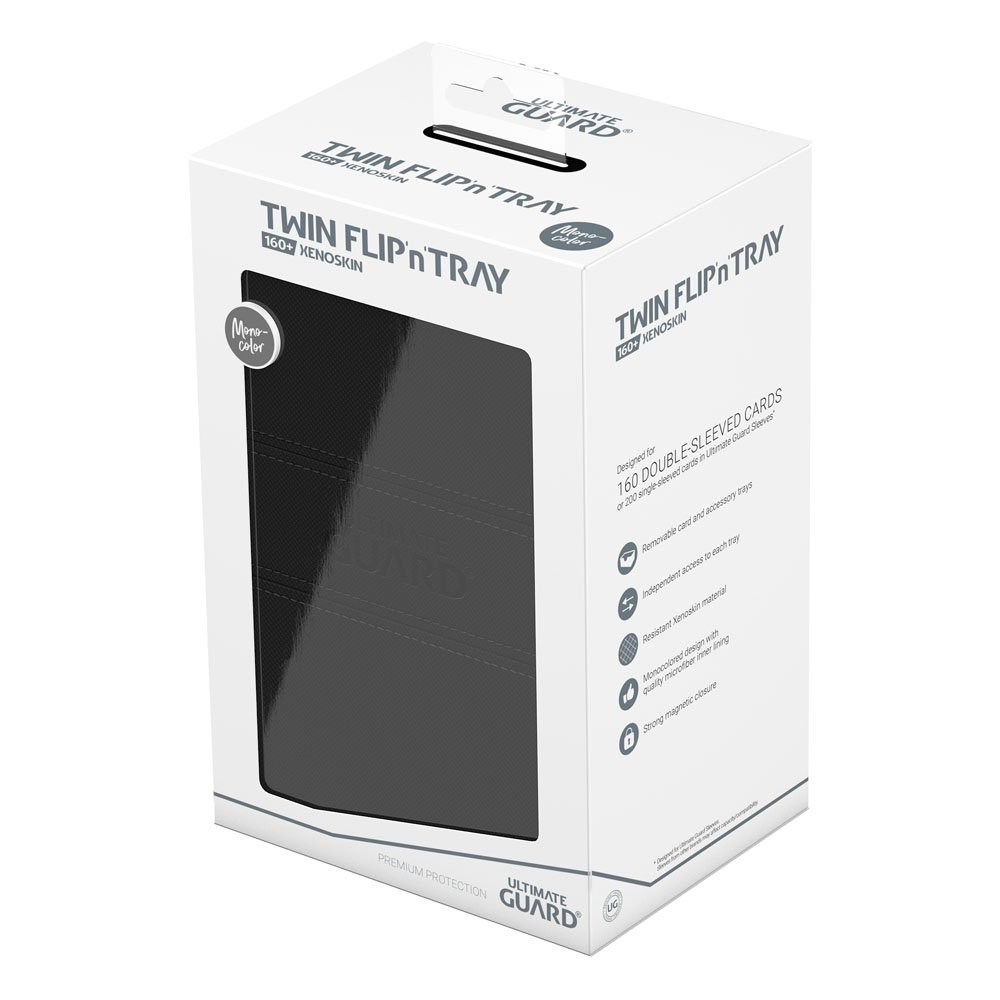 Ultimate Guard: Deck Box – XenoSkin Monocolor Flip'n'Tray 160+ – Black