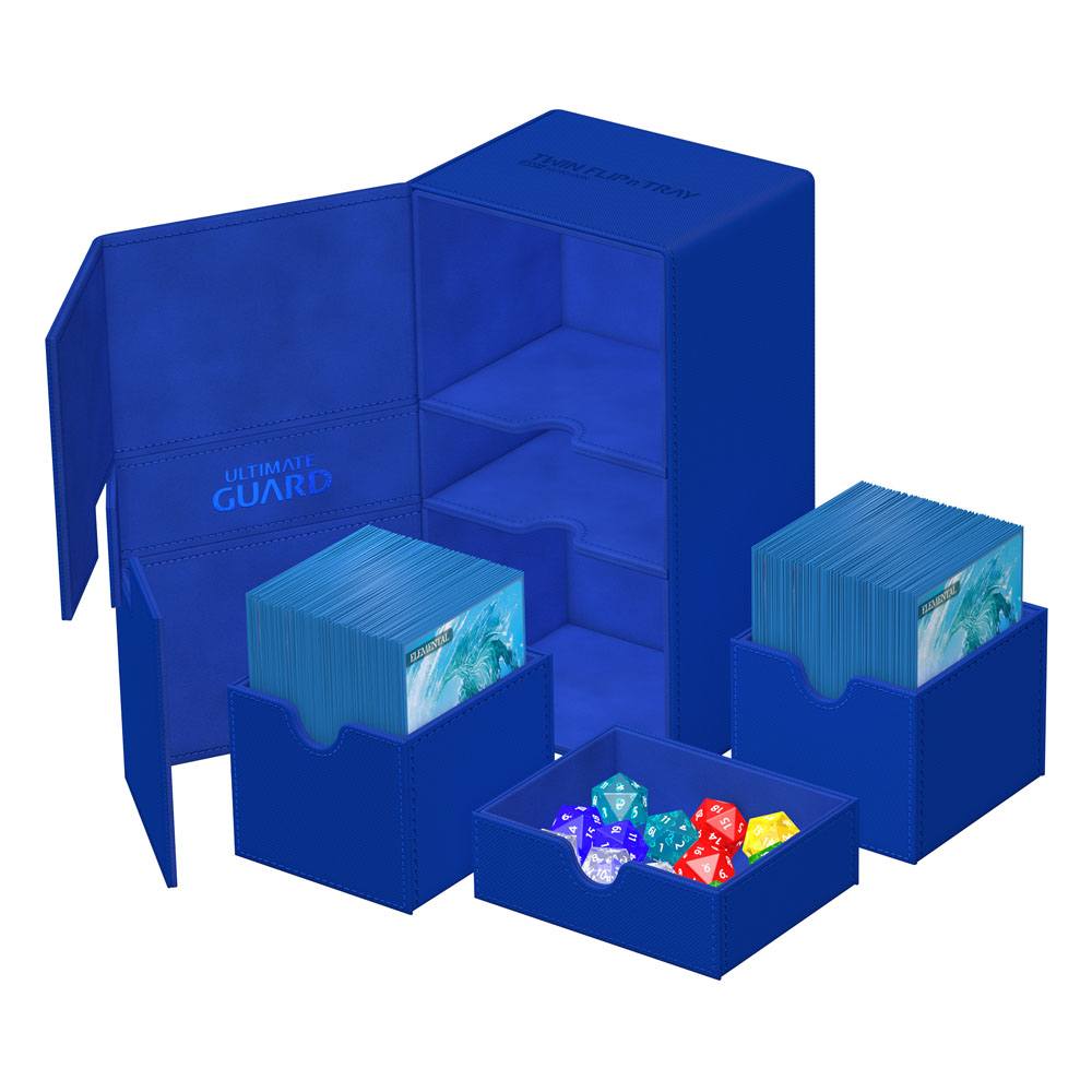 Ultimate Guard: Deck Box – XenoSkin Monocolor Twin Flip'n'Tray 200+ – Blue