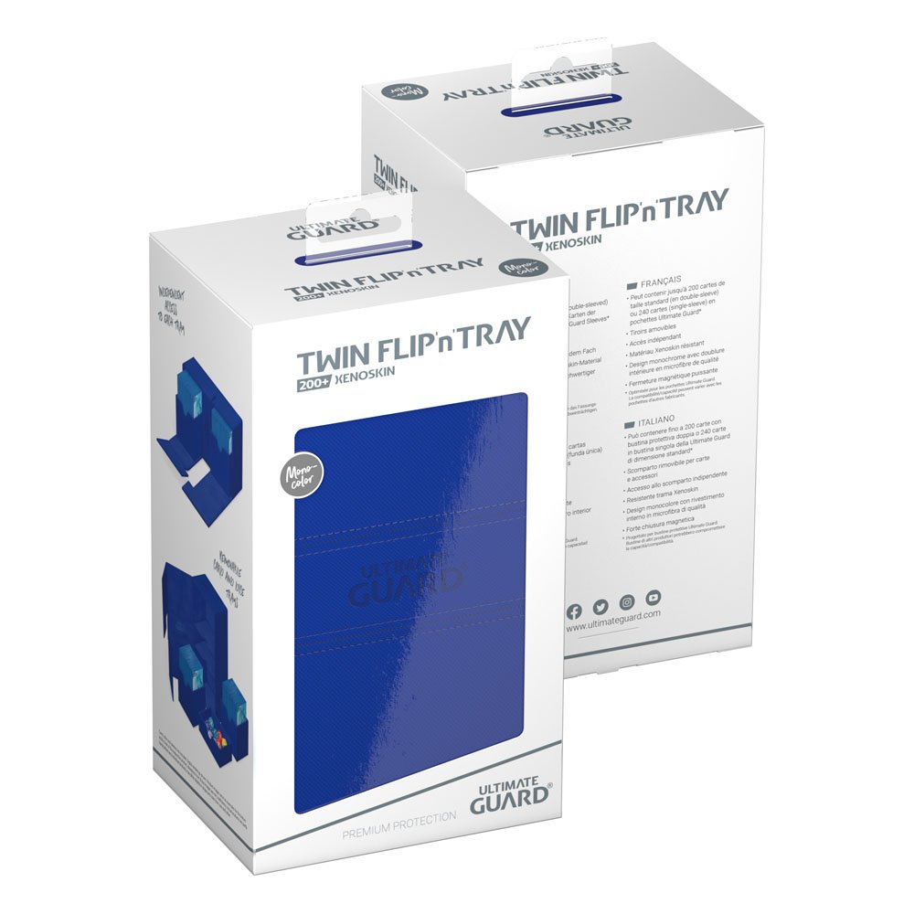 Ultimate Guard: Deck Box – XenoSkin Monocolor Twin Flip'n'Tray 200+ – Blue