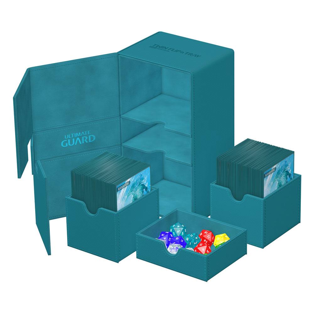 Ultimate Guard: Deck Box – XenoSkin Monocolor Twin Flip'n'Tray 200+ – Petrol