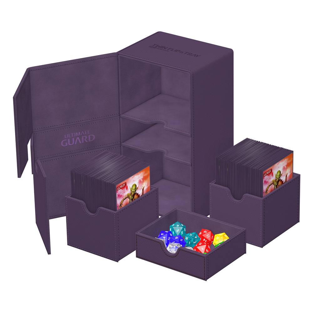 Ultimate Guard: Deck Box – XenoSkin Monocolor Twin Flip'n'Tray 200+ – Purple